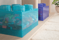 LEGO Room Copenhagen Csillogó Tároló doboz 11,25L - Kék