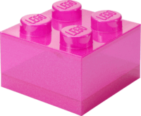 LEGO Room Copenhagen Csillogó Tároló doboz 11,25L - Rózsaszín