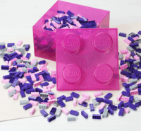 LEGO Room Copenhagen Csillogó Tároló doboz 11,25L - Rózsaszín