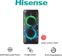 Hisense Thunder Bluetooth RGB Party Hangszóró 620W - Fekete