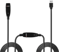 Lindy USB-A 3.2 Apa - USB-A Anya Hosszabbító Kábel 15m - Fekete