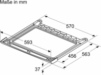 Bosch WTZ2751X Mosó- és szárítógép összeépítő keret