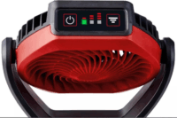Einhell GC-CF 18/110 Li-Solo Asztali Akkumulátoros ventilátor Ø 11cm - Fekete/Piros (Akku és töltő nélkül)