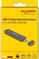 DeLock M.2 NVMe / SATA USB-A 3.2 Gen 2 Külső SSD ház