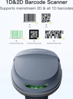 Inateck BCST-54 Wireless Kézi vonalkódolvasó Okos talppal - Fekete