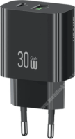 Hoco N71 USB-A / USB-C Hálózati Gyorstöltő Adapter 30W - Fekete