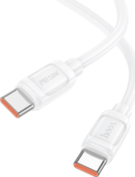Hoco X115 USB-C 2.0 Apa - USB-C 2.0 Apa Adat és Gyorstöltő Kábel 240W 1m - Fehér