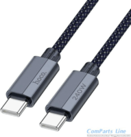 Hoco U134 USB-C 2.0 Apa - USB-C 2.0 Apa Adat és Gyorstöltő Kábel 1.8m 240W - Sötétkék