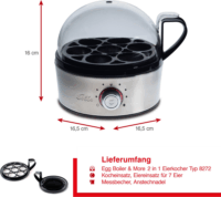 Solis S0173 Elektromos Tojásfőző 400W - Ezüst