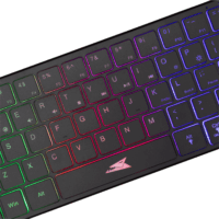 Baraduca BGK-04141B-US Vezetékes RGB Gaming Billentyűzet US - Fekete