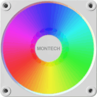 Montech GF120R V2 ARGB PWM 120mm Rendszerhűtő ventilátor 3db - Fehér