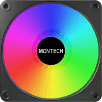 Montech GF120R V2 ARGB PWM 120mm Rendszerhűtő ventilátor 3db - Fekete
