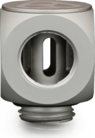 Thermal Grizzly TG-DM-FIT-0204 DeltaMate Rotary 90°-os Forgó Csatlakozó "T" Idom G1/4" apa - 2x G1/4" anya - Ezüst