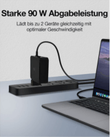 ICY BOX IB-PS101-PD USB Type-C Hálózati Gyorstöltő Adapter 90W - Fekete