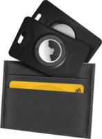 KeySmart SlimCard Apple AirTag Nyomkövető Tartó Pénztárcába - Fekete (2 db/csomag)