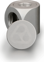 Thermal Grizzly TG-DM-FIT-0203 DeltaMate Rotary 90°-os Forgó Csatlakozó G1/4" apa - G1/4" anya - Ezüst