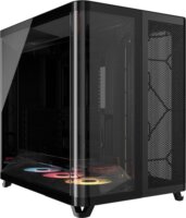 Corsair AIR 5400 RS-R ARGB Midi Torony Számítógépház + 3db 120mm ARGB ventilátor - Fekete