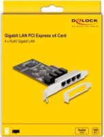 DeLOCK 88618 4x RJ45 Gigabit LAN PCIe x4 Hálózati kártya