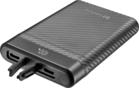 Sandberg 421-32 Survivor Nano Powerbank integrált kábellel USB-C + Type-C / 10000mAh 38,5W - Szürke