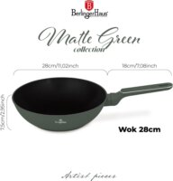 Berlinger Haus BH/8158N Wok serpenyő 28cm - Matt zöld