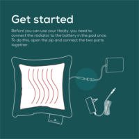 Beurer HK 77 Heaty Vezeték nélküli Elektromos Melegítő párna 45x45cm - Zöld