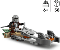 LEGO 75436 Star Wars - A mandalóri és Grogu a speeder bike-jukon