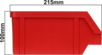 Stalflex BIN-M-R Tároló doboz M méret - Piros