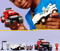 LEGO 77118 Sonic a Sündisznó Silver autója vs. Knuckles szörnyeteg teherautója