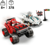 LEGO 77118 Sonic a Sündisznó Silver autója vs. Knuckles szörnyeteg teherautója