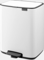 Brabantia Bo 12 literes pedálos fém szemetes - Fehér