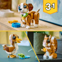 LEGO 31382 Creator - 3 az 1-ben Aranyos Állatok Játékos Kutyus