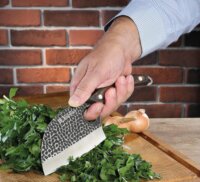 Zassenhaus Keeper Rozsdamentes acél Séfkés bőrtokban 12 cm - Ezüst