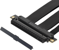 SilverStone SST-RC05-220 PCIe 4.0 x16 Riser kábel 22 cm - Fekete