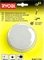 Ryobi RAC124 orsófedél + orsó 1,6 mm x 4.5m damillal