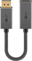 Goobay Plus 75271 DisplayPort apa - HDMI 2.0 anya Átalakító Kábel 0.2m - Ezüst