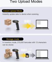 Inateck BCST-35 Wireless Kézi vonalkódolvasó Dokkolóval - Fekete