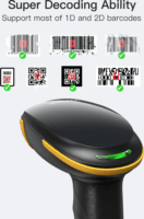 Inateck BCST-35 Wireless Kézi vonalkódolvasó Dokkolóval - Fekete