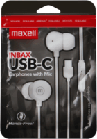Maxell IN-BAX USB-C Fülhallgató - Fehér