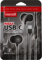 Maxell IN-BAX USB-C Fülhallgató - Fekete