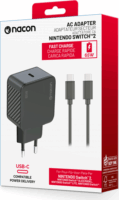 Nacon 2809499 Nintendo Switch 1-2 töltő adapter és USB-C kábel 65W - Fekete