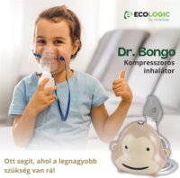 EcoLogic BR-CN001 Dr Bongo Kompresszoros inhalátor - Barna majom forma