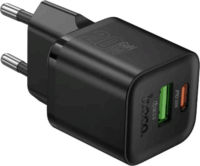HOCO N65 USB / USB-C Hálózati töltő Adapter 20W - Fekete
