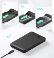 ICY BOX IB-201T-CU31 2.5" USB-C 3.2 Gen 2x2 Külső HDD/SSD ház - Fekete