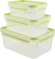 Emsa 515585 Clip&Close Műanyag ételtároló készlet 0,5L / 1,0L / 2,3L (3 db)