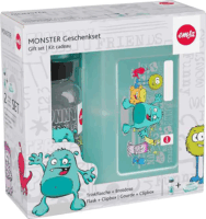 Emsa 518138 Monster Uzsonnás Doboz 0,7L és Kulacs 400ml - Türkiz mintás