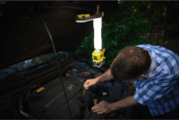 Ryobi ONE+ R18ALF-0 Akkus Összecsukható Kézi LED Munkalámpa 850 lumen 18V - Szürke/Zöld (Akku és töltő nélkül)