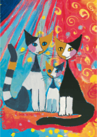 Schmidt Spiele 58659 Rosina Wachtmeister Boldog macskacsalád 1000 darabos puzzle