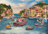Schmidt Spiele 58053 Thomas Kinkade Studios Disney - Mickey és Minnie Olaszországban 1000 darabos puzzle
