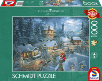 Schmidt Spiele 57529 Thomas Kinkade Studios Mikulás csendes éjszakája 1000 darabos puzzle