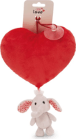 Nici Green Szív Fehér elefánt figurával tapadókoronggal plüssfigura 15cm